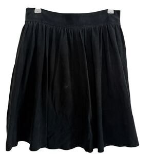 Y2K Vintage SAKS FIFTH AVENUE | Black Soft Suede Skater Skirt | Size Small